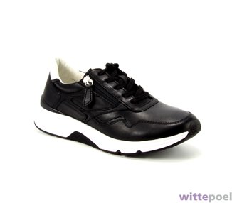 Gabor sneaker 66.896.67 zwart - zijkant rechts - bij Wittepoel
