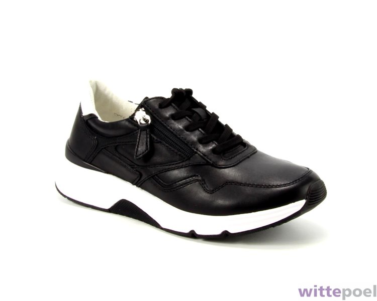 Gabor sneaker 66.896.67 zwart - zijkant rechts - bij Wittepoel