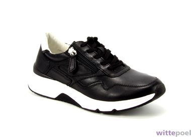 Gabor sneaker 66.896.67 zwart - zijkant rechts - bij Wittepoel