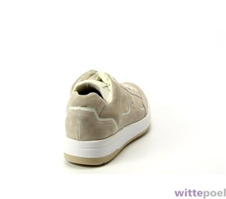 Durea sneaker 6299 1523 beige - achterkant rechts - bij Wittepoel