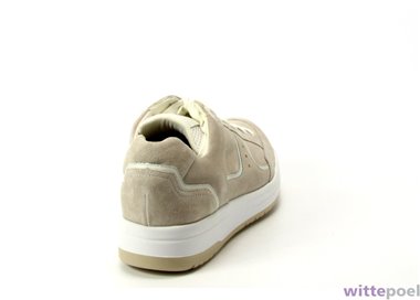 Durea sneaker 6299 1523 beige - achterkant rechts - bij Wittepoel
