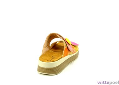 Think slipper Meggie 9070 multicolor - achterkant rechts - bij Wittepoel