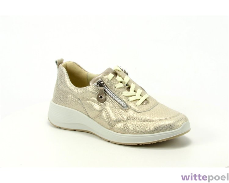 Waldlaufer veterschoen Kalea 303 120 zilver - zijkant rechts - bij Wittepoel