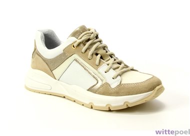 Twins sneaker Pia Palmo 103 beige - zijkant rechts - bij Wittepoel