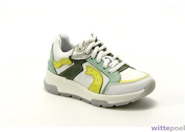 Twins sneaker Guusje Gul 153 wit - zijkant rechts - bij Wittepoel