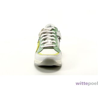 Twins sneaker Guusje Gul 153 wit - voorkant - bij Wittepoel