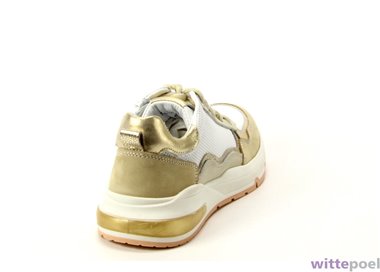 Twins sneaker Suus Splin 206 beige - achterkant rechts - bij Wittepoel