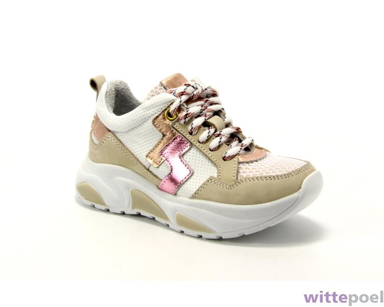 Twins sneaker Sandra Swing 101 beige - zijkant rechts - bij Wittepoel Twins sneaker Sandra Swing 101 beige - zijkant rechts - bij Wittepoel