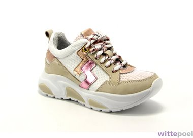 Twins sneaker Sandra Swing 101 beige - zijkant rechts - bij Wittepoel