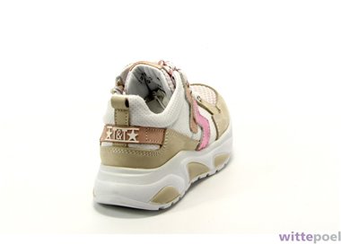Twins sneaker Sandra Swing 101 beige - achterkant rechts - bij Wittepoel