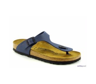 Birkenstock teenslipper Gizeh blauw bij Wittepoel